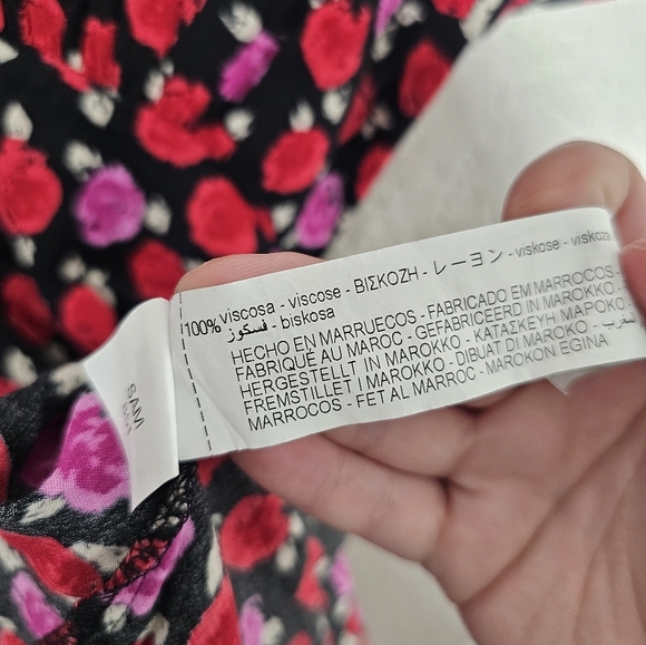 Zara Floral Print V-Neck Maxi Dress - Picture 5 of 5